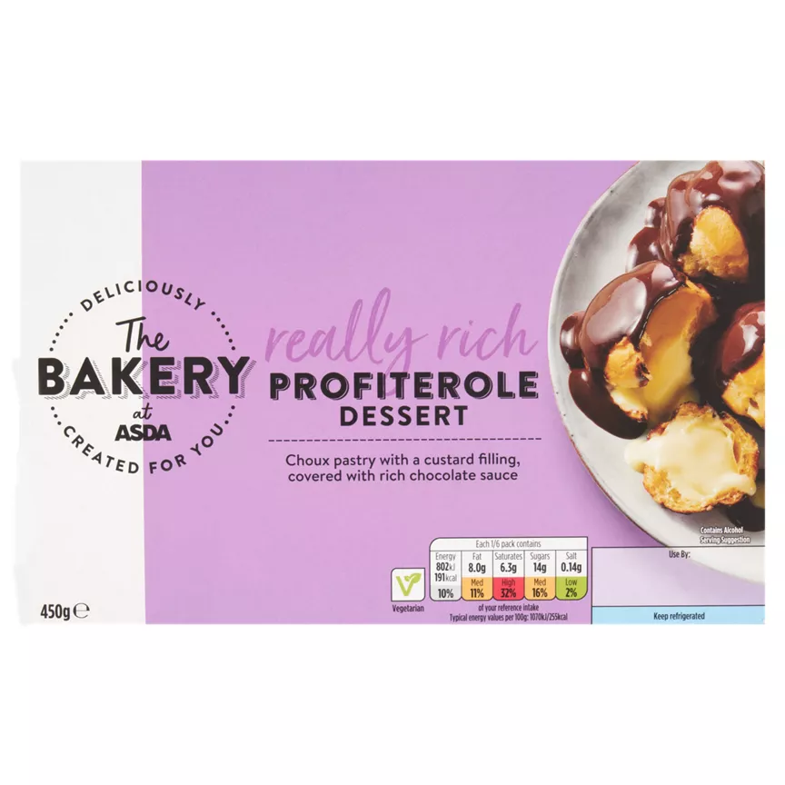 The BAKERY at ASDA Profiterole Dessert 450g