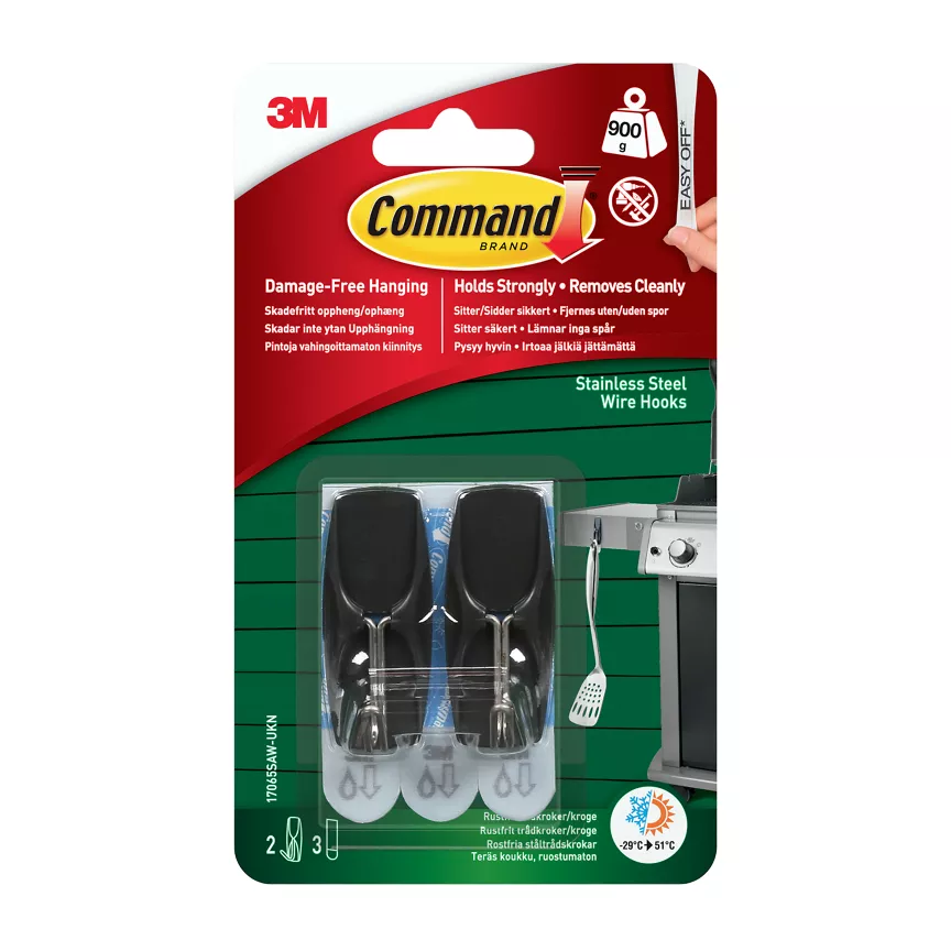 Command Outdoor BBQ Hook 2 Pack 900g