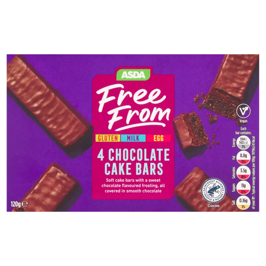 ASDA Free From 4 Chocolate Cake Bars
