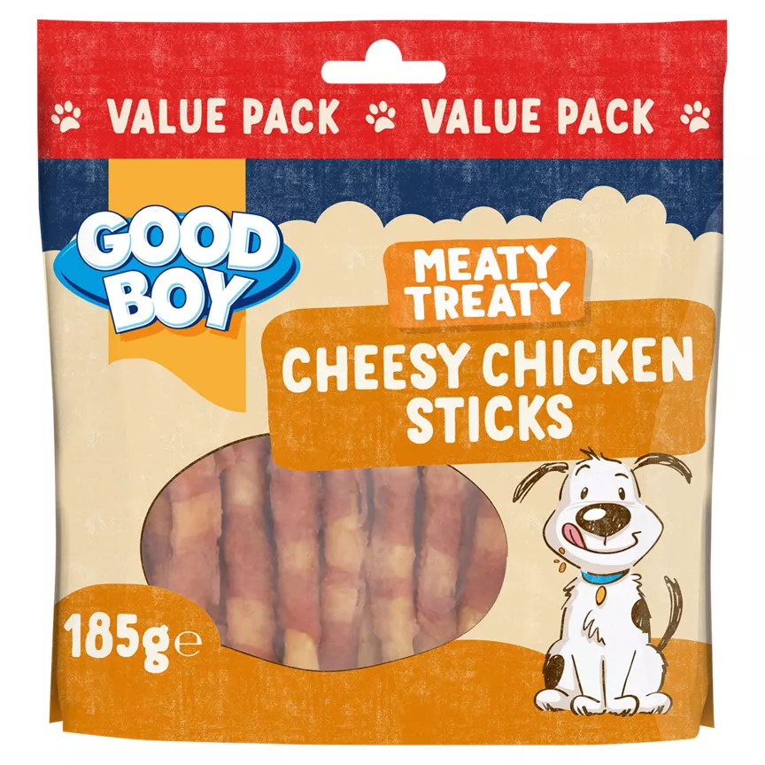 Good Boy Meaty Treaty Cheese Chicken Sticks Dog Treats