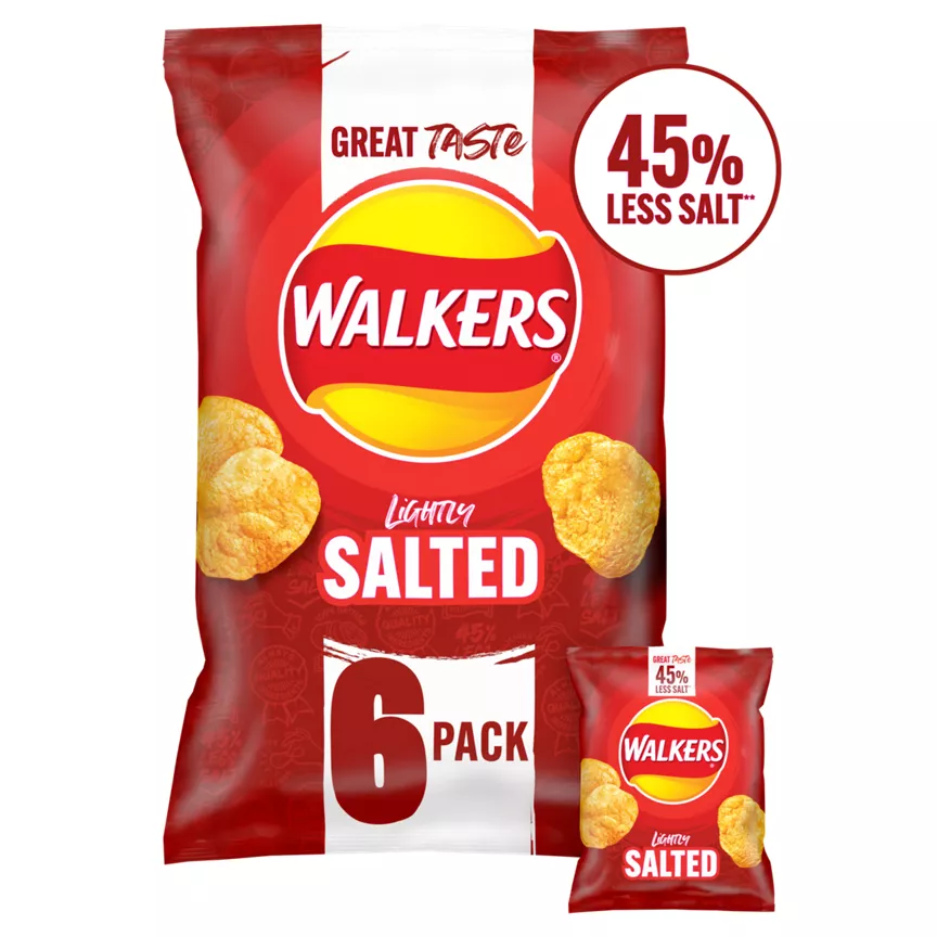 Walkers Less Salt Lightly Salted Multipack Crisps