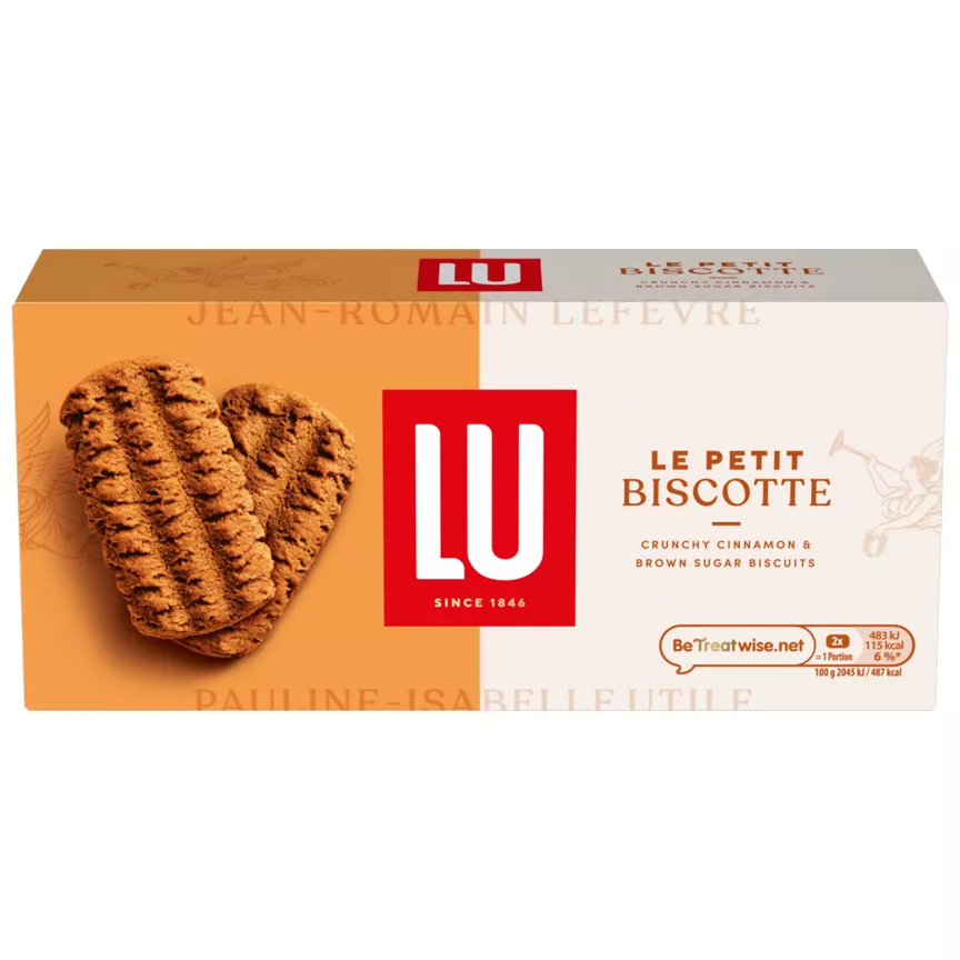 LU Le Petit Biscotte Crunchy Cinnamon and Brown Sugar Biscuits