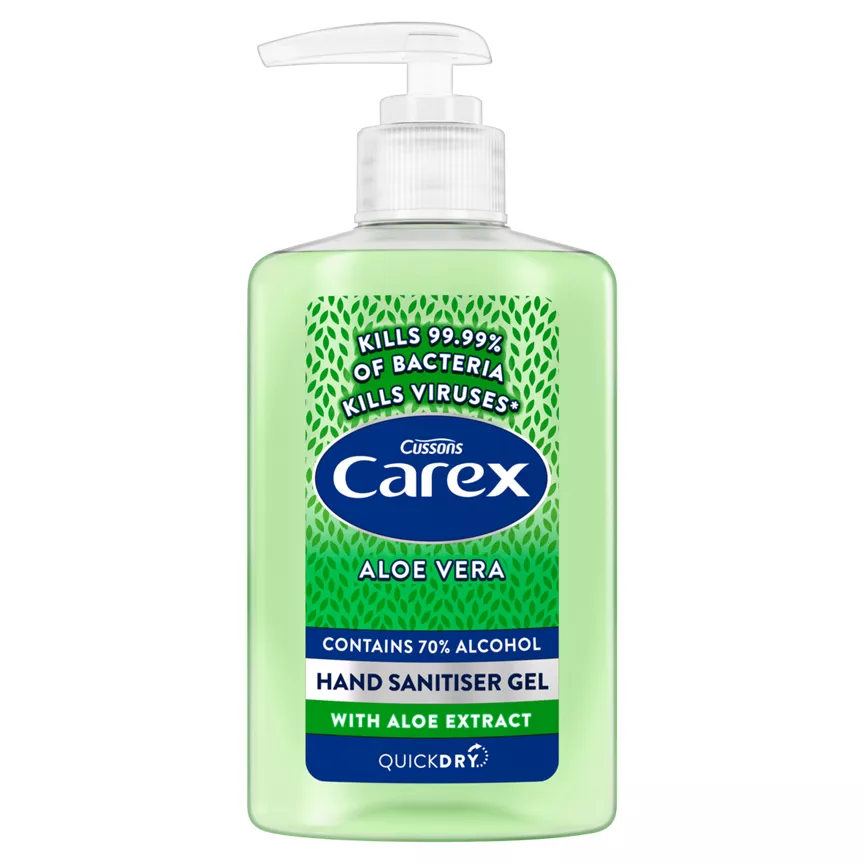 Carex Anti-bacterial Hand Sanitiser Gel Aloe Vera