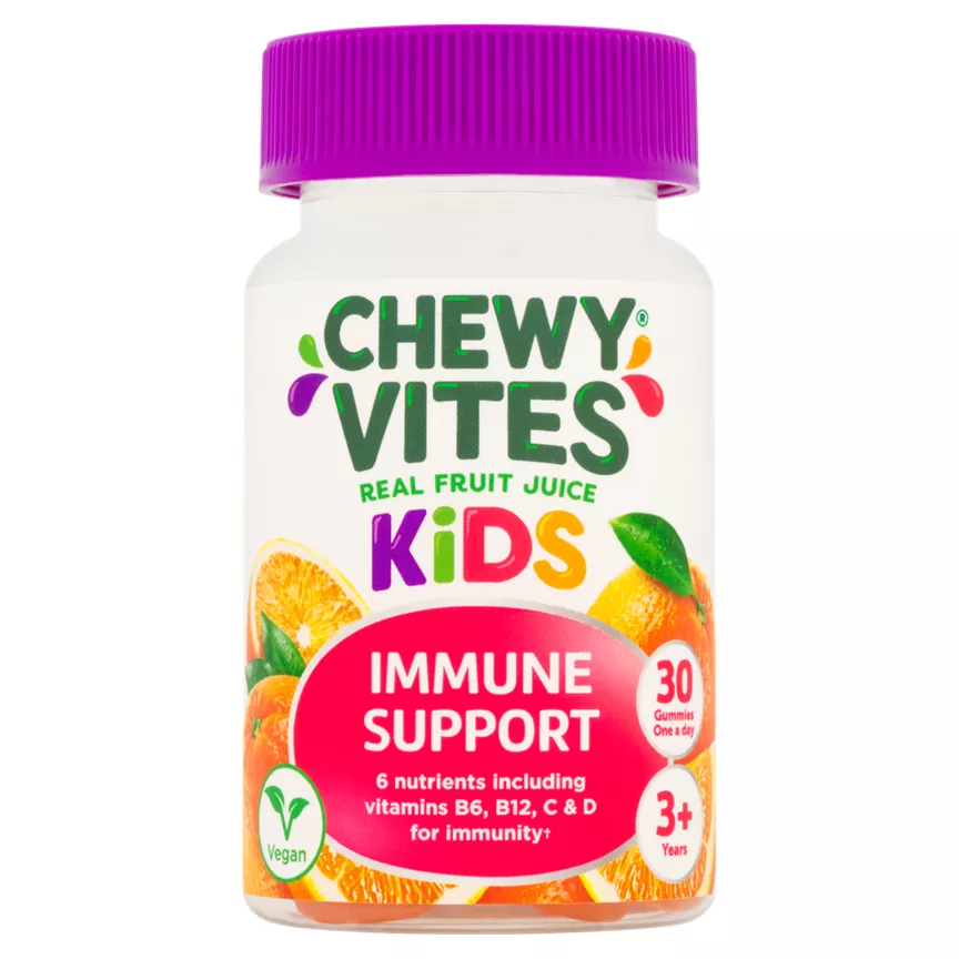Chewy Vites Real Fruit Juice Kids Immune Support 3+ Years 30 Gummies One A Day