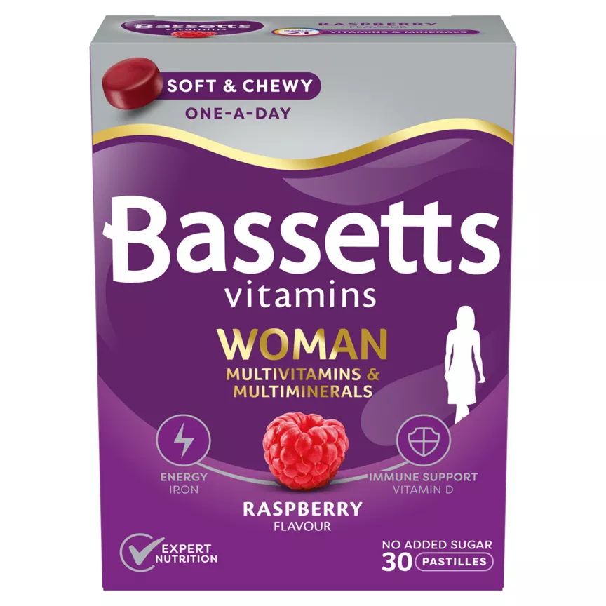 Bassetts Vitamins Woman Multivitamins & Multiminerals Raspberry Flavour 30 Pastilles