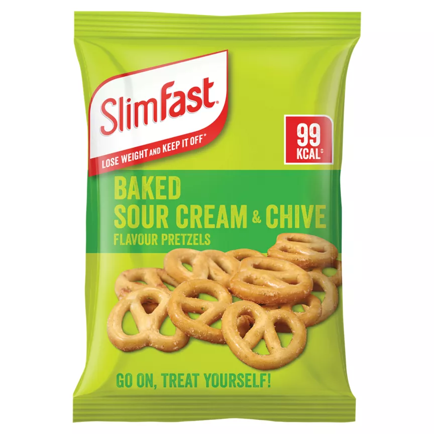 SlimFast Baked Sour Cream & Chive Flavour Pretzels 23g
