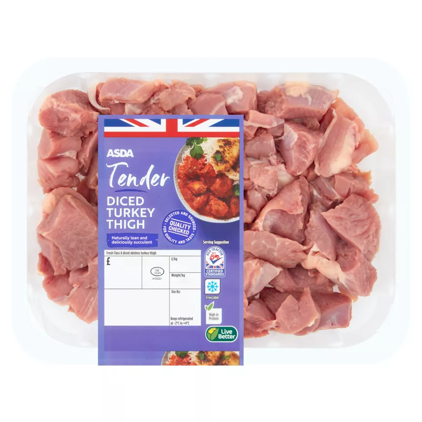 ASDA Tender Diced Turkey Thigh
