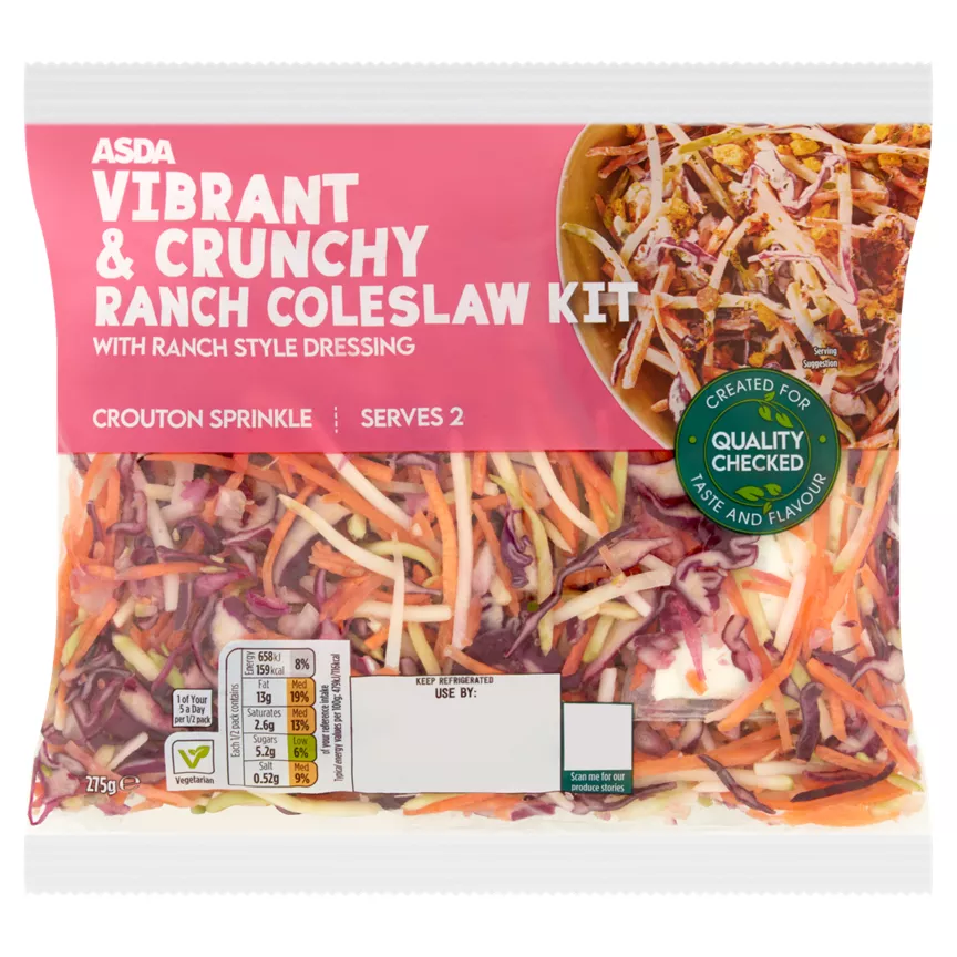 ASDA Vibrant & Crunchy Ranch Coleslaw Kit 275g