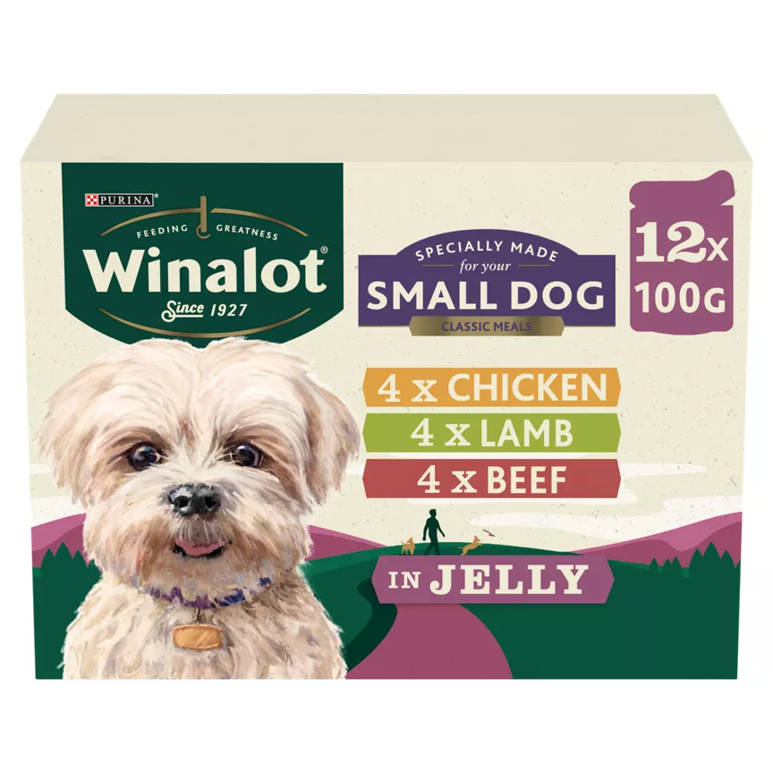 Winalot Small Dog Food Pouch Mixed in Jelly 12 x 100g