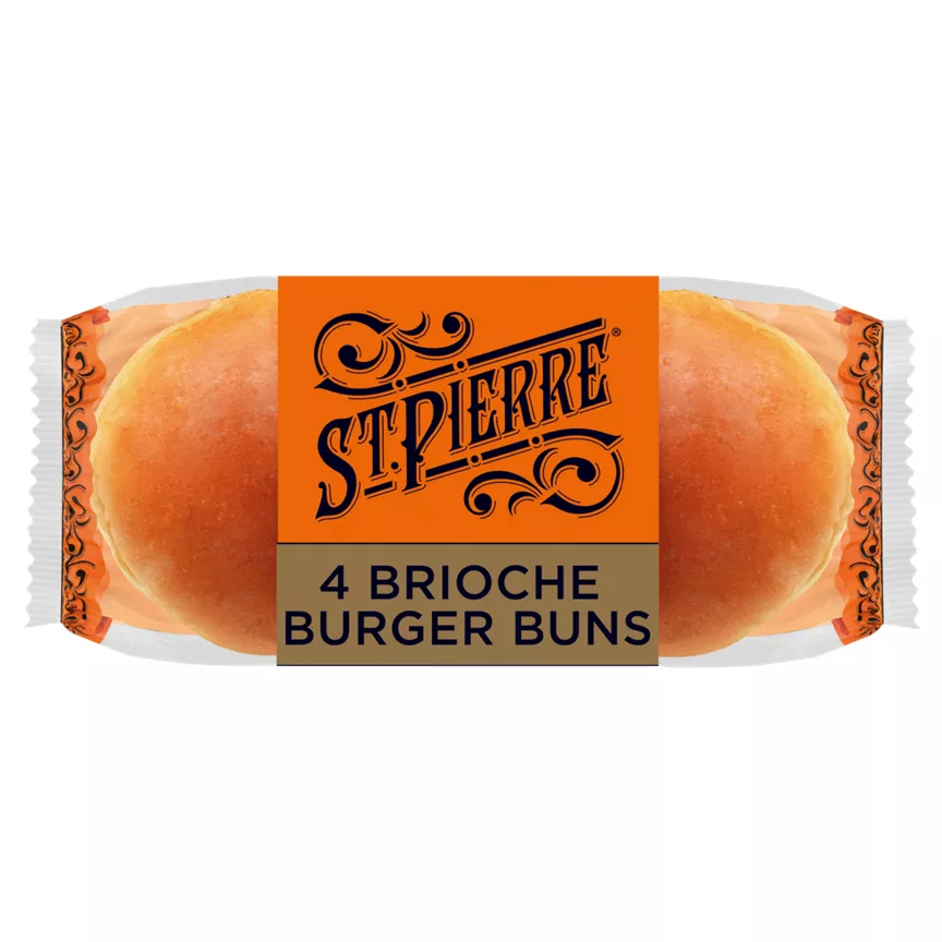 St Pierre 4 Brioche Burger Buns