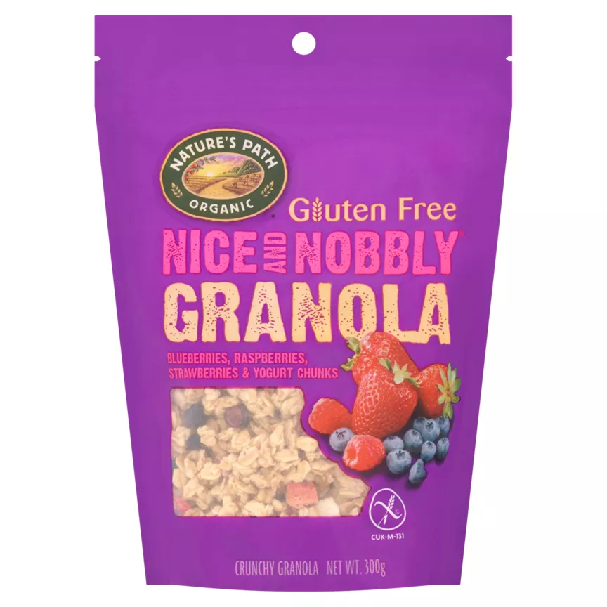 Nature's Path Path Organic Granola Blueberries, Raspberries, Strawberries & Yogurt Chunks 300g