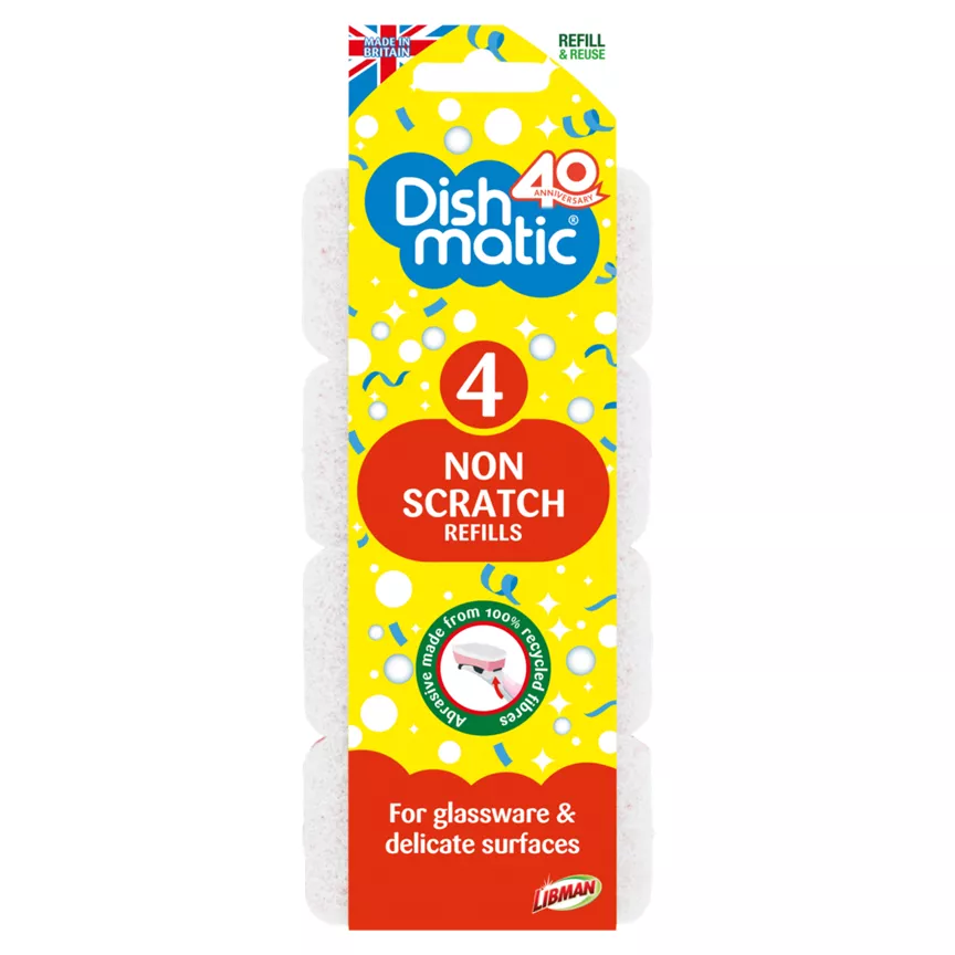 Dishmatic Non Scratch Scourer Refill 4 Pack