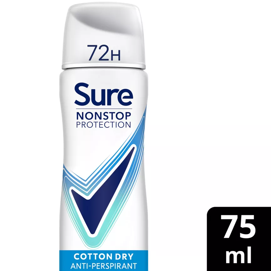 Sure Cotton Dry Nonstop Protection Compressed Anti-perspirant Aerosol 75 ml