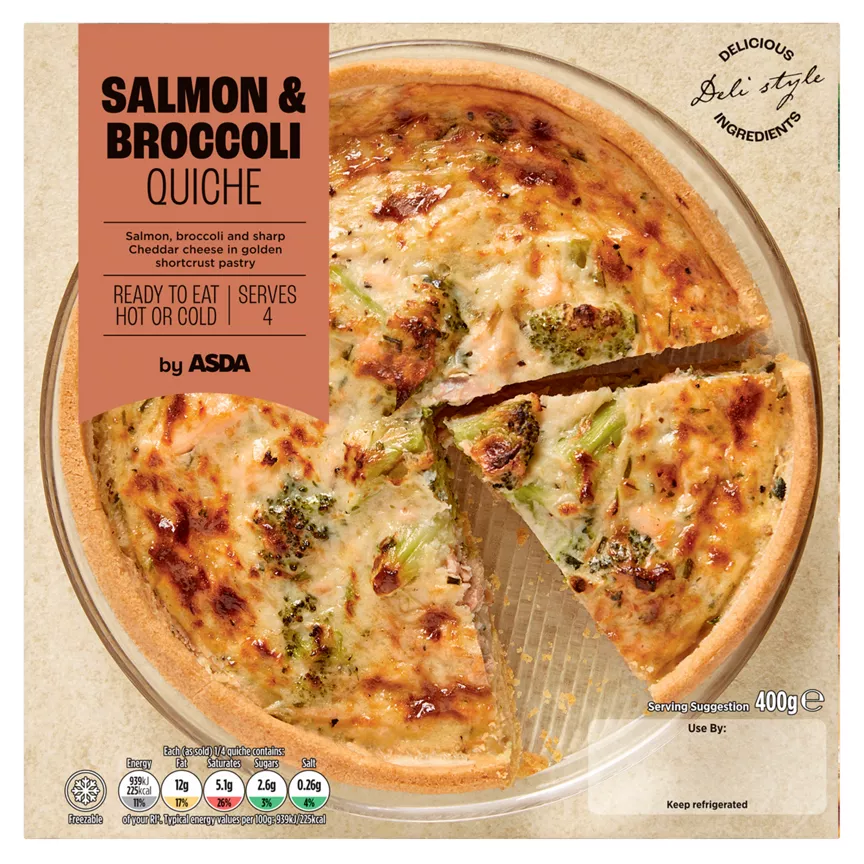 ASDA Salmon & Broccoli Quiche 400g