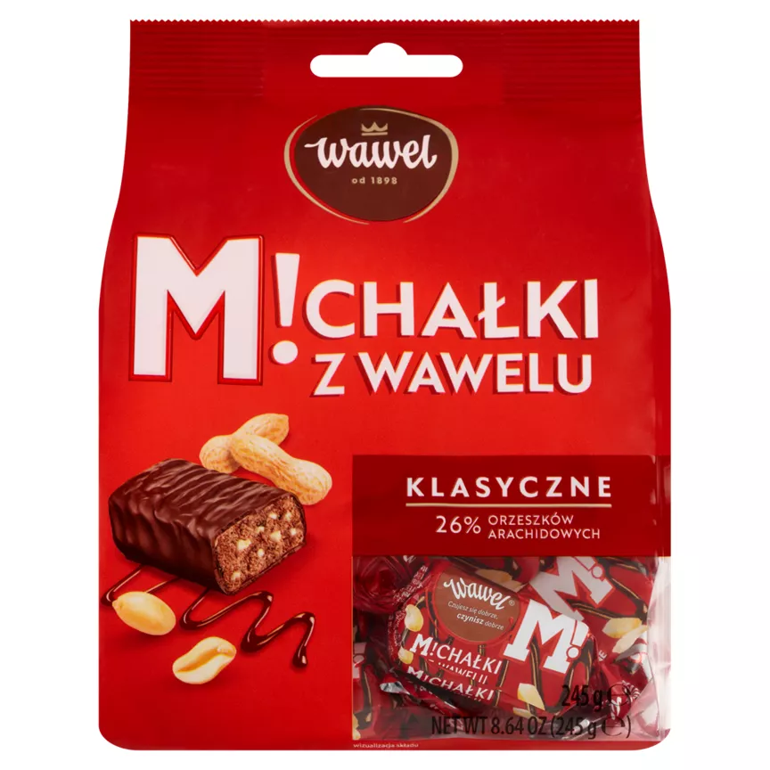 Wawel Michalki z Wawelu Chocolate Coated Peanut Candies 245g