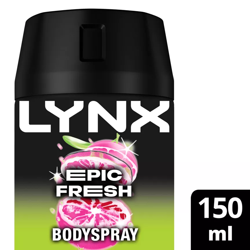 Lynx Epic Fresh Body Spray For Men Grapefruit & Pineapple Scent 150 ML
