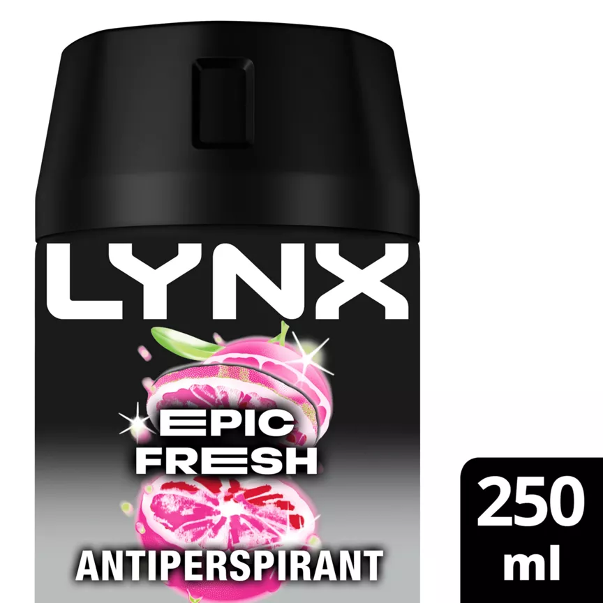 Lynx Epic Fresh Antiperspirant Deodorant for Men Grapefruit & Tropical Pineapple Scent 250 ML