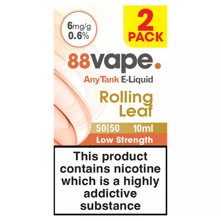 88Vape Any Tank E-Liquid Rolling Leaf 50/50 10ml