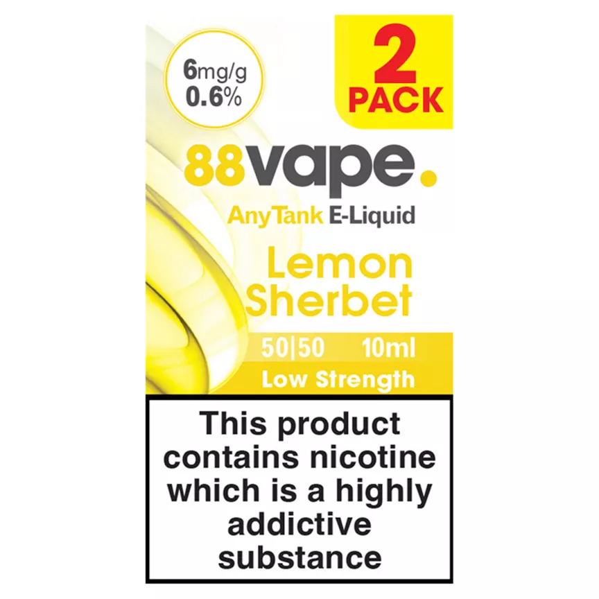 88Vape 4 Anytank E-Liquid Lemon Sherbet 50/50 10ml
