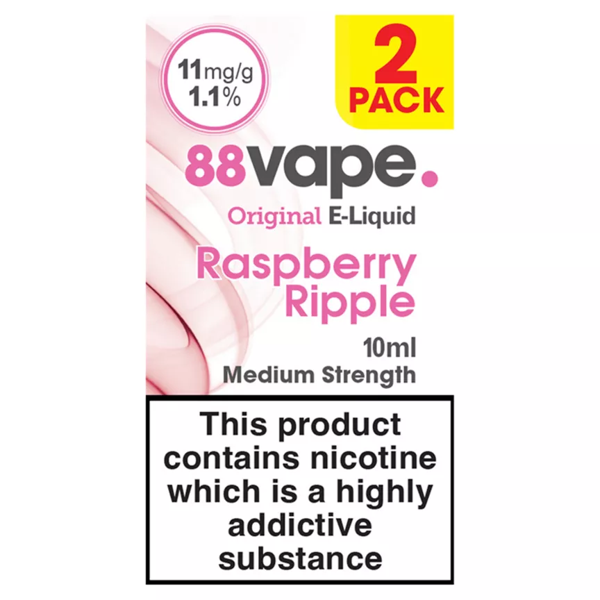 88Vape 2 Original E-Liquid Raspberry Ripple 10ml