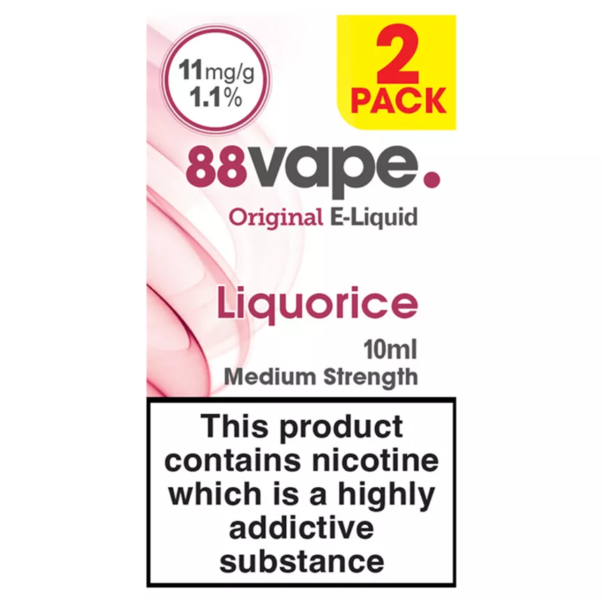 88Vape Original E-Liquid Liquorice