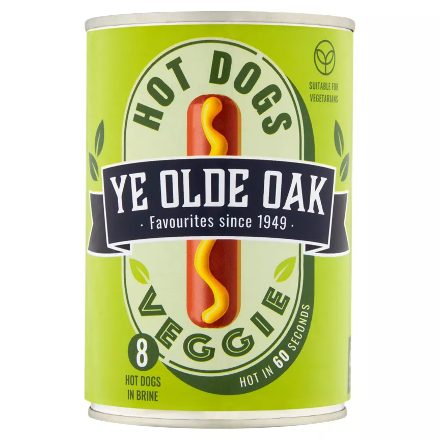 Ye Olde Oak 8 Veggie Hot Dogs in Brine