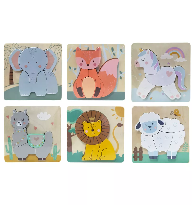 George Home Wooden Animals Puzzle ( Styles may vary)