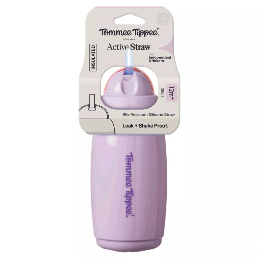Tommee Tippee Insulated Straw Cup 12m+ Assorted