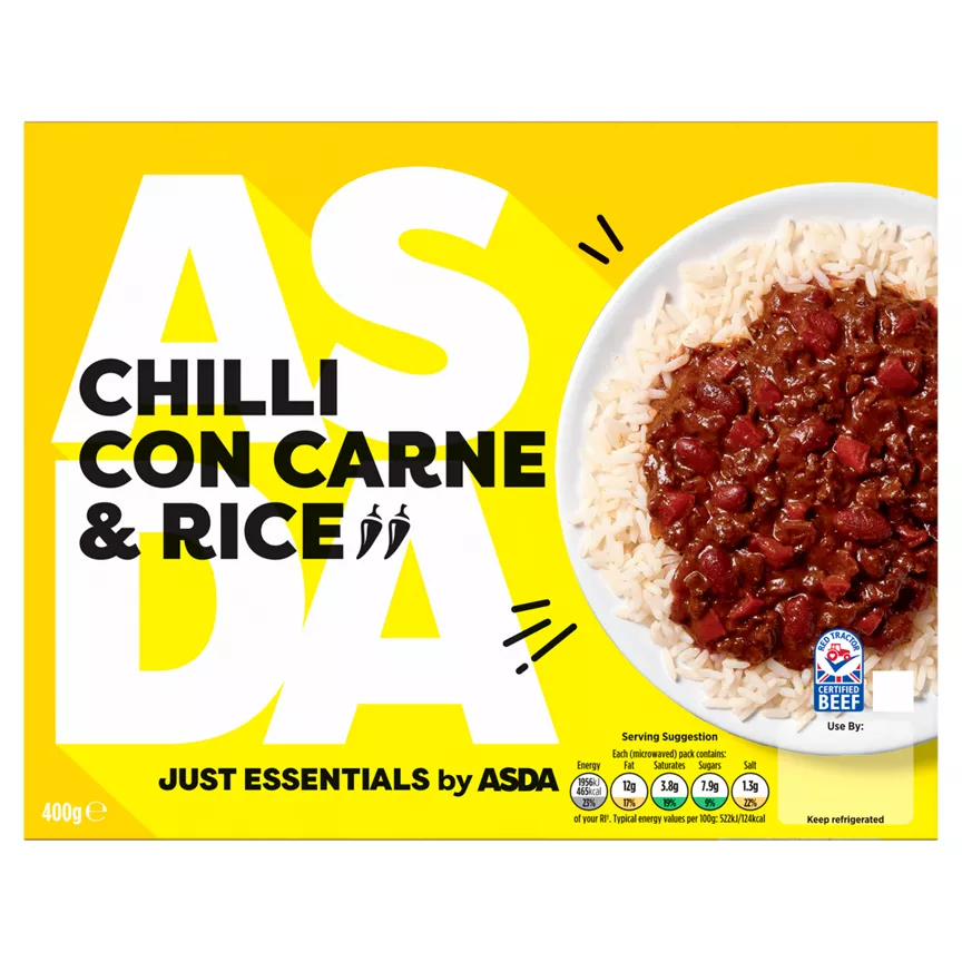 JUST ESSENTIALS by ASDA Chilli Con Carne & Rice