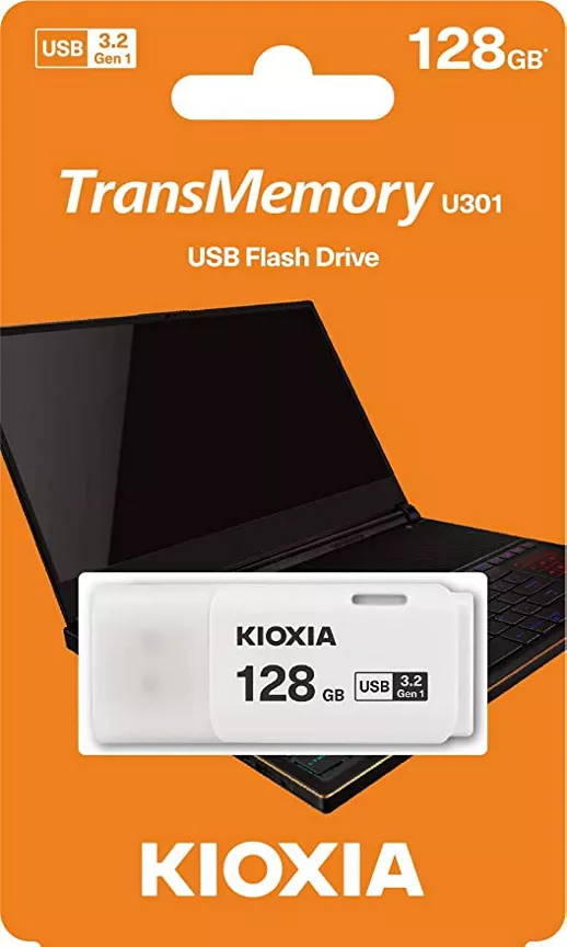 Kioxia TransMemory U301 USB Flash Drive - White 128GB