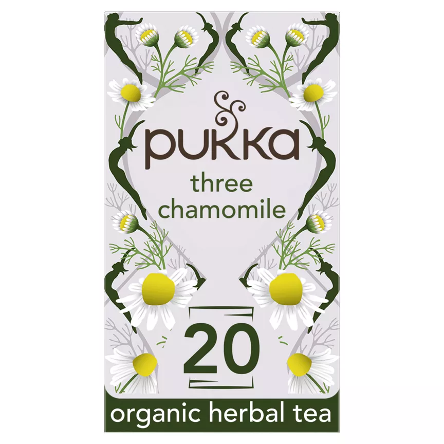 Pukka 20 Organic Three Chamomile Herbal Tea Sachets 30g