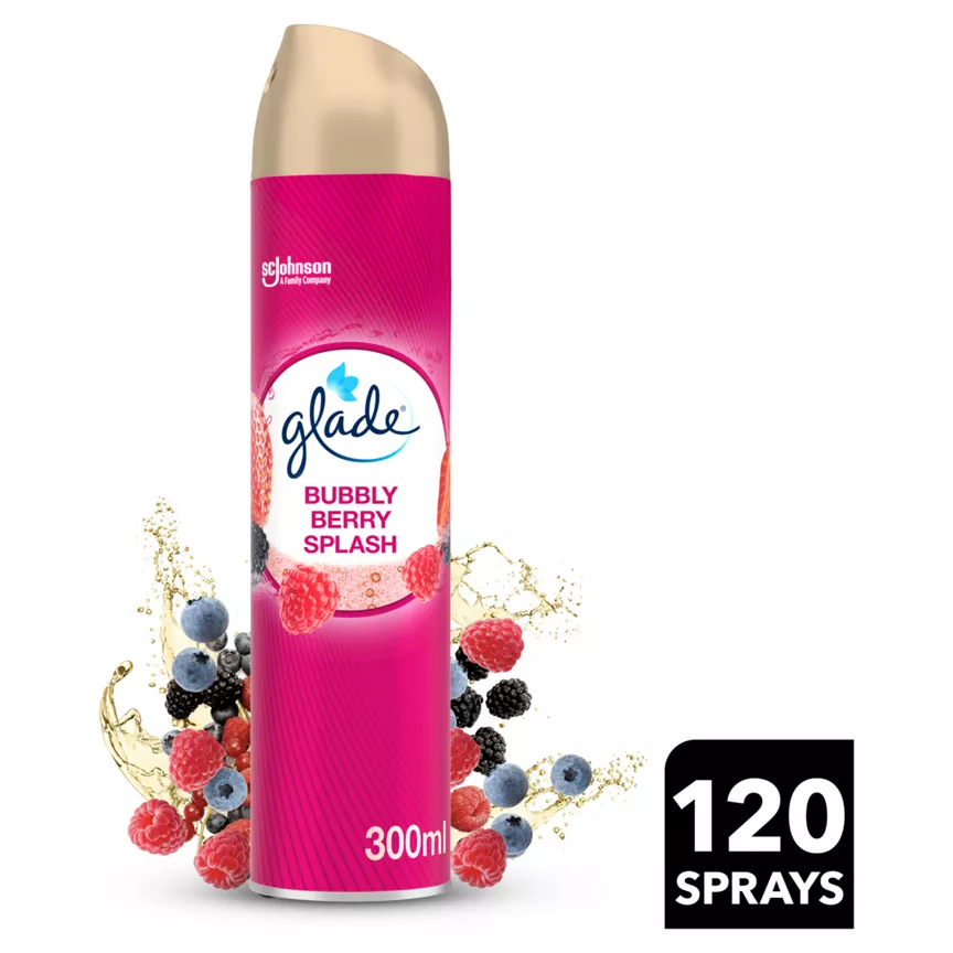 Glade Aerosol Air Freshener Bubbly Berry Splash 300ml