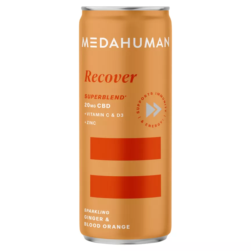 Medahuman CBD Recover Sparkling Ginger & Orange Can