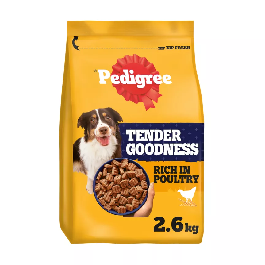 Pedigree Tender Goodness Dry Adult Dog Food Poultry