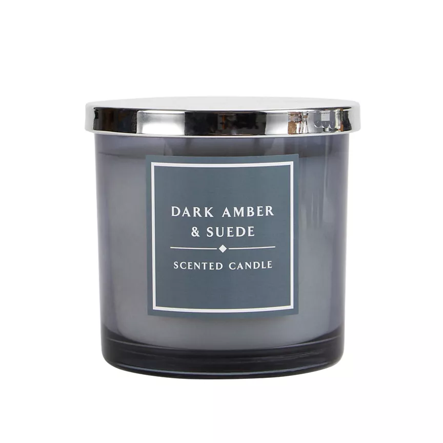 George Home Classic Dark Amber and Suede  Double Wick Candle