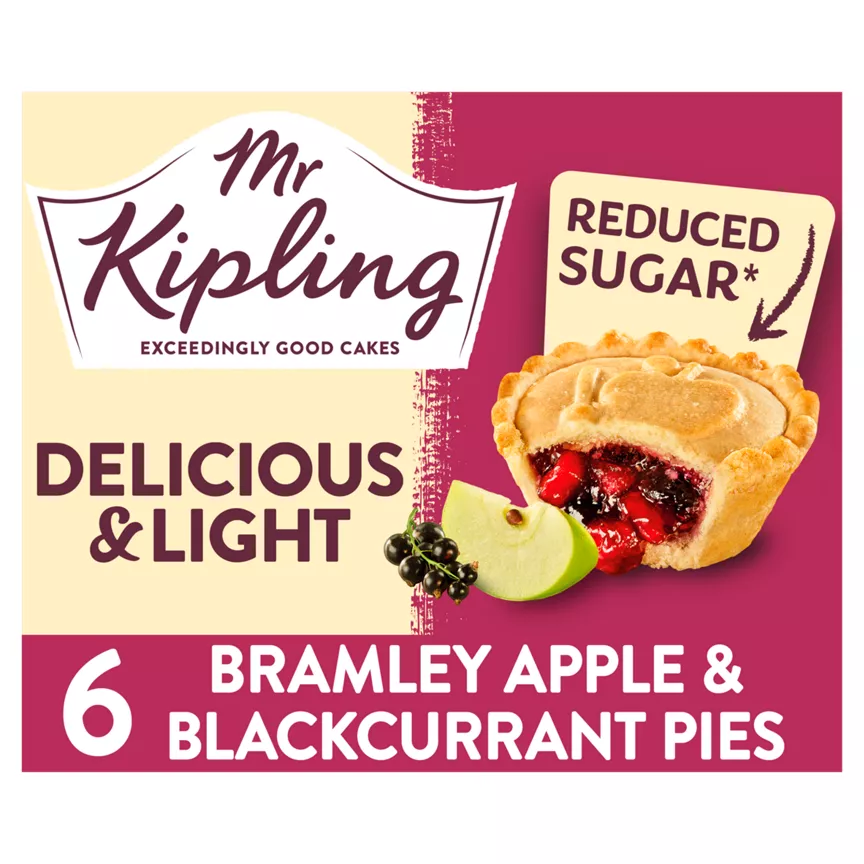 Mr Kipling 6 Bramley Apple & Blackcurrant Pies