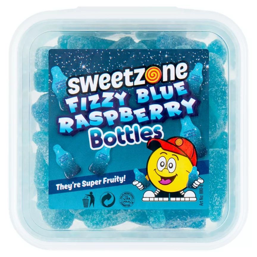 SweetZone Fizzy Blue Raspberry Bottles