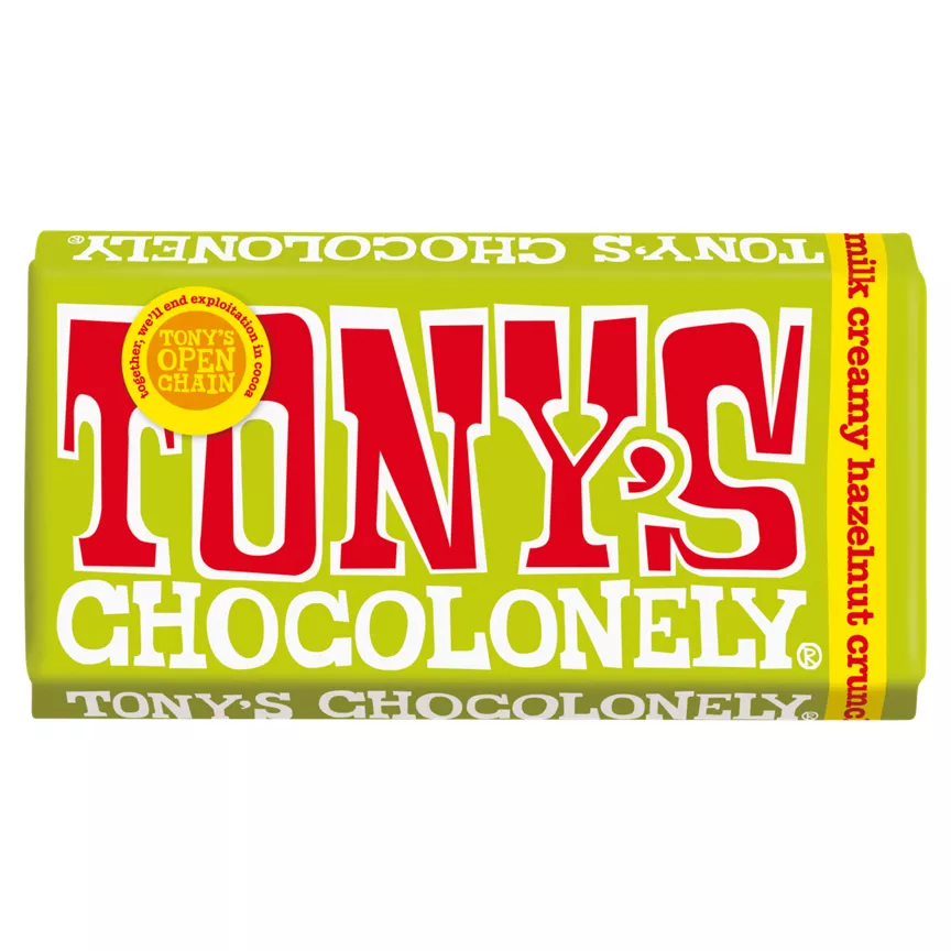 Tony's Chocolonely Fairtrade Milk Creamy Hazelnut Crunch