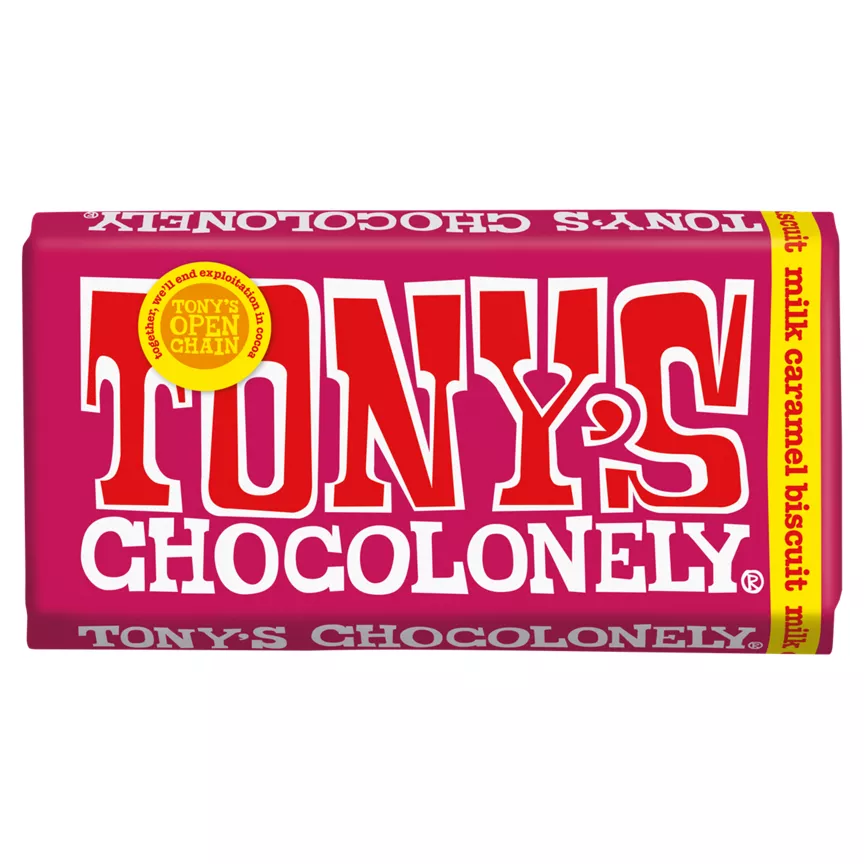Tony's Chocolonely Fairtrade Milk Caramel Biscuit