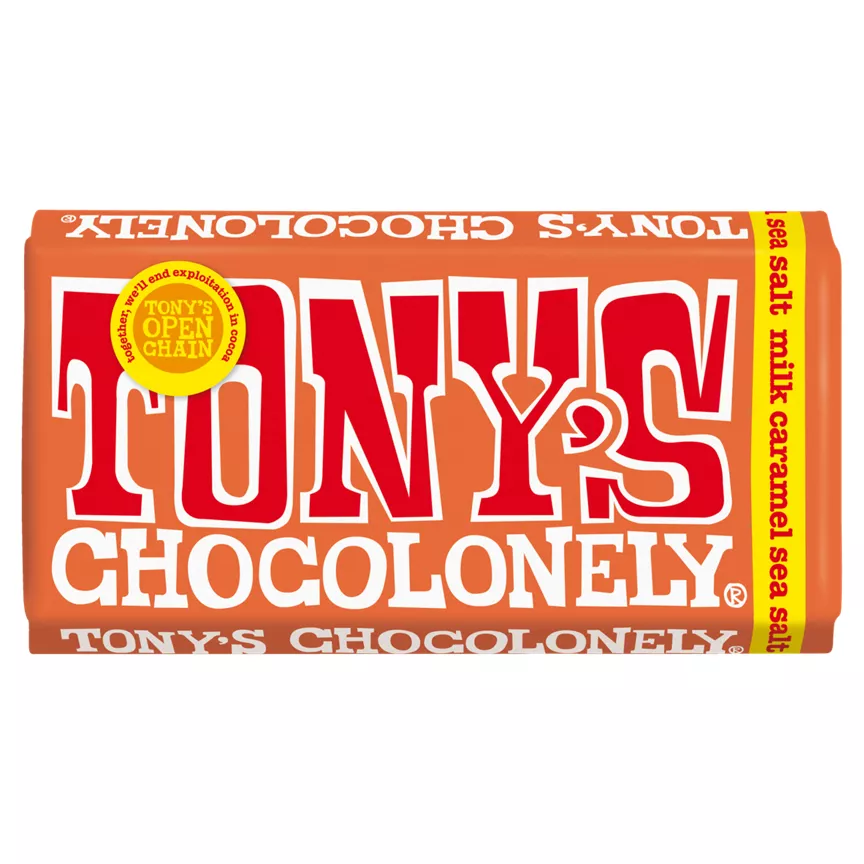 Tony's Chocolonely Fairtrade Milk Chocolate Caramel Sea Salt
