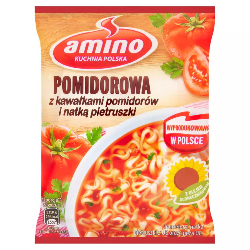 Amino Tomato Soup with Noodles