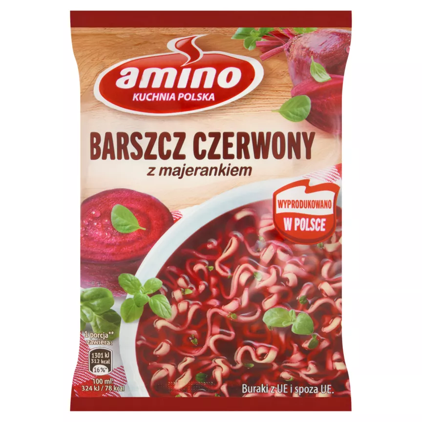 Amino Red Borscht Soup with Noodles