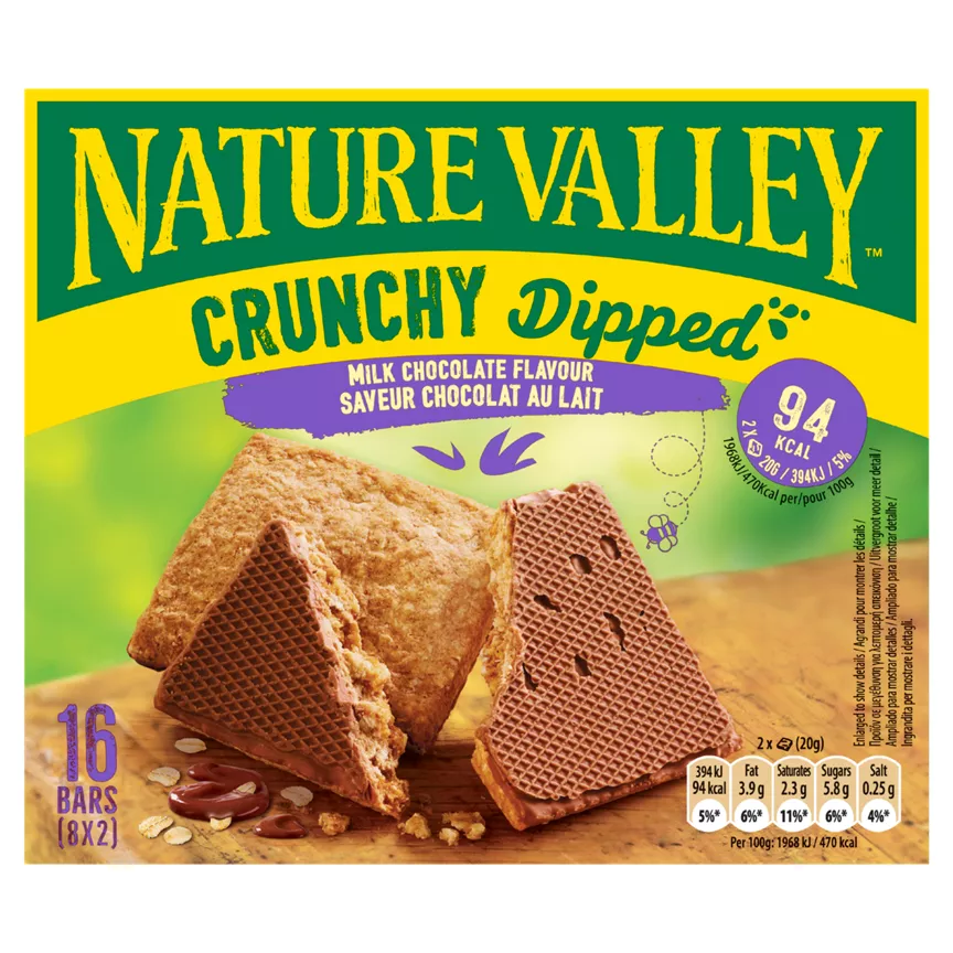 Nature Valley Crunchy Dipped Milk Chocolate Flavour 8x
