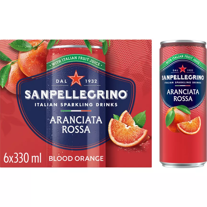 San Pellegrino Sparkling Blood Orange Cans - Image 1