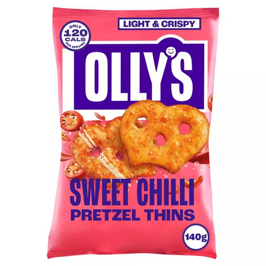 Olly's Sweet Chilli Oven-Baked Pretzel Thins 140g