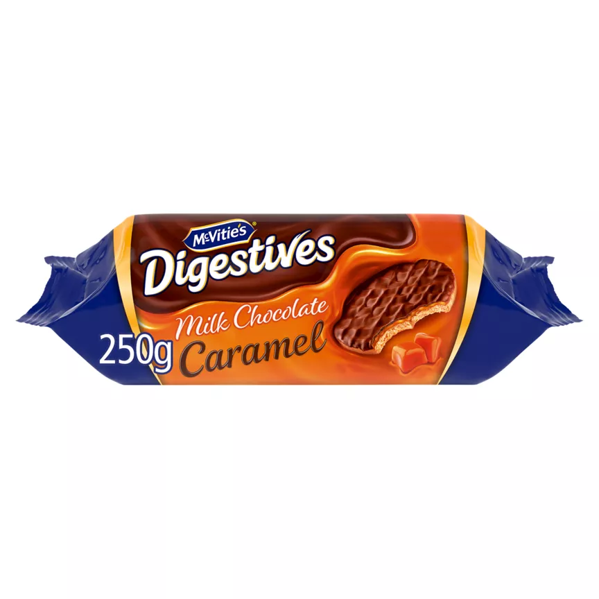 McVitie's Milk Chocolate Digestive Biscuits the Caramel One 250g - Image 1