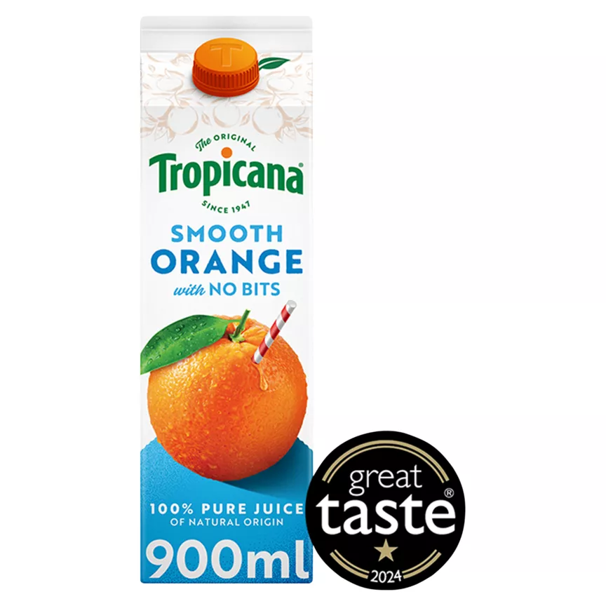Tropicana Pure Smooth Orange Fruit Juice 900ml