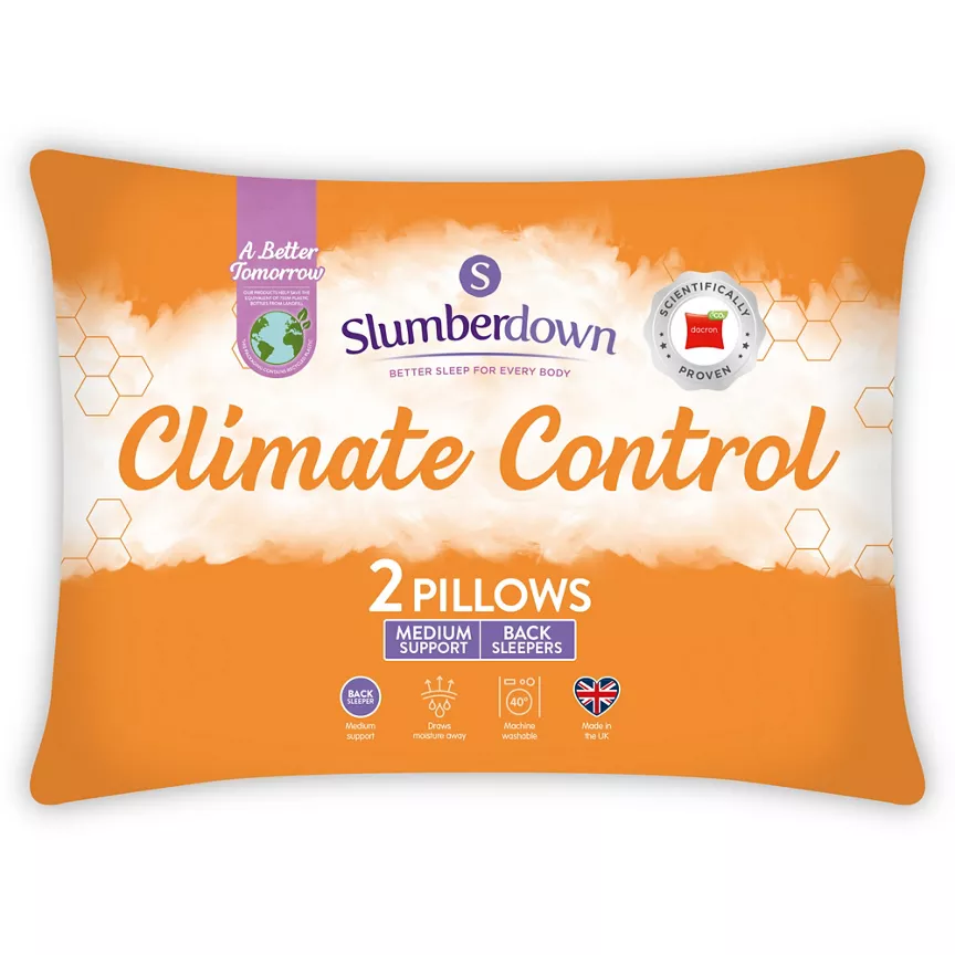Slumberdown Climate Control Medium pillow pair