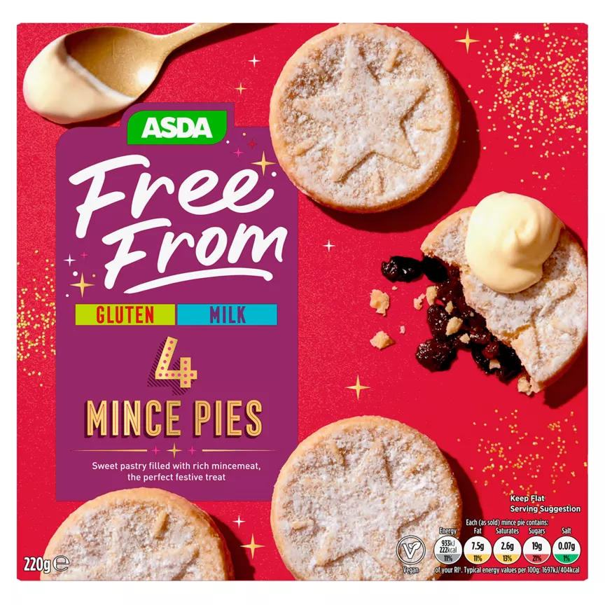 ASDA Free From 4 Mince Pies 220g