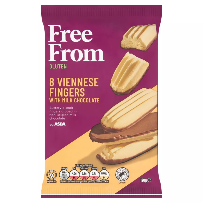 ASDA Free From Milk Chocolate Viennese Fingers